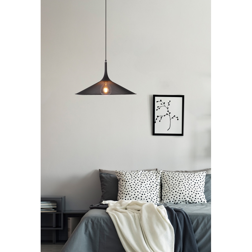 Pakabinamas sietynas KIRUNA 1xE27/40W/230V d. 50 cm juodas