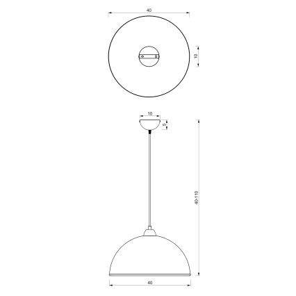 Pakabinamas sietynas KITCHEN 1xE27/15W/230V balta/auksas