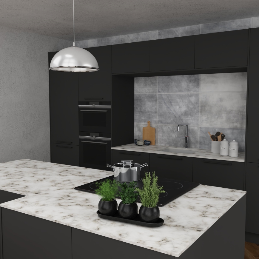 Pakabinamas sietynas KITCHEN 1xE27/15W/230V balta/blizgus chromas