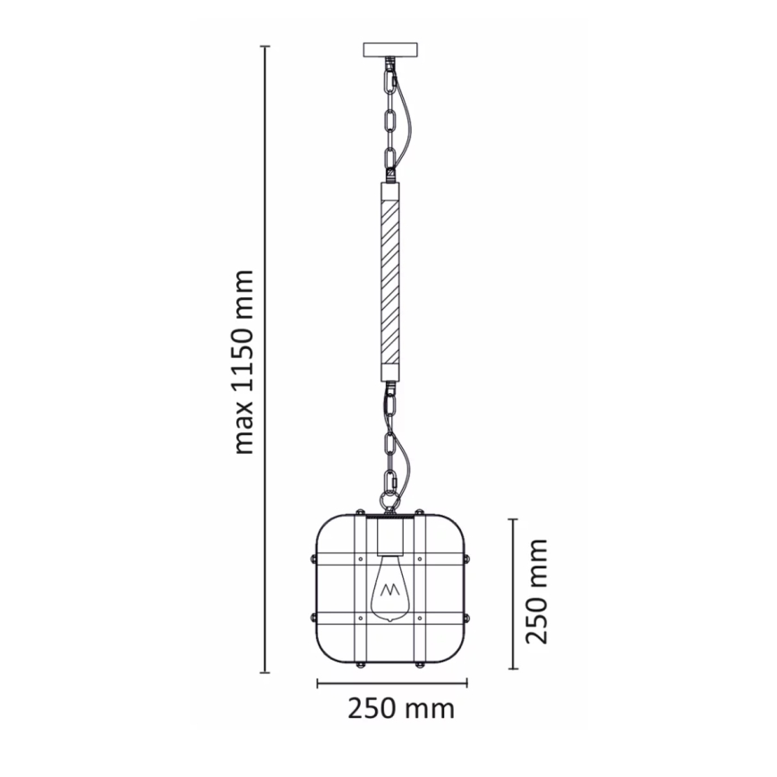 Pakabinamas sietynas  KLATKA 1xE27/10W/230V