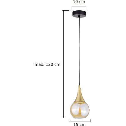 Pakabinamas sietynas LACRIMA HONEY 1xE27/60W/230V