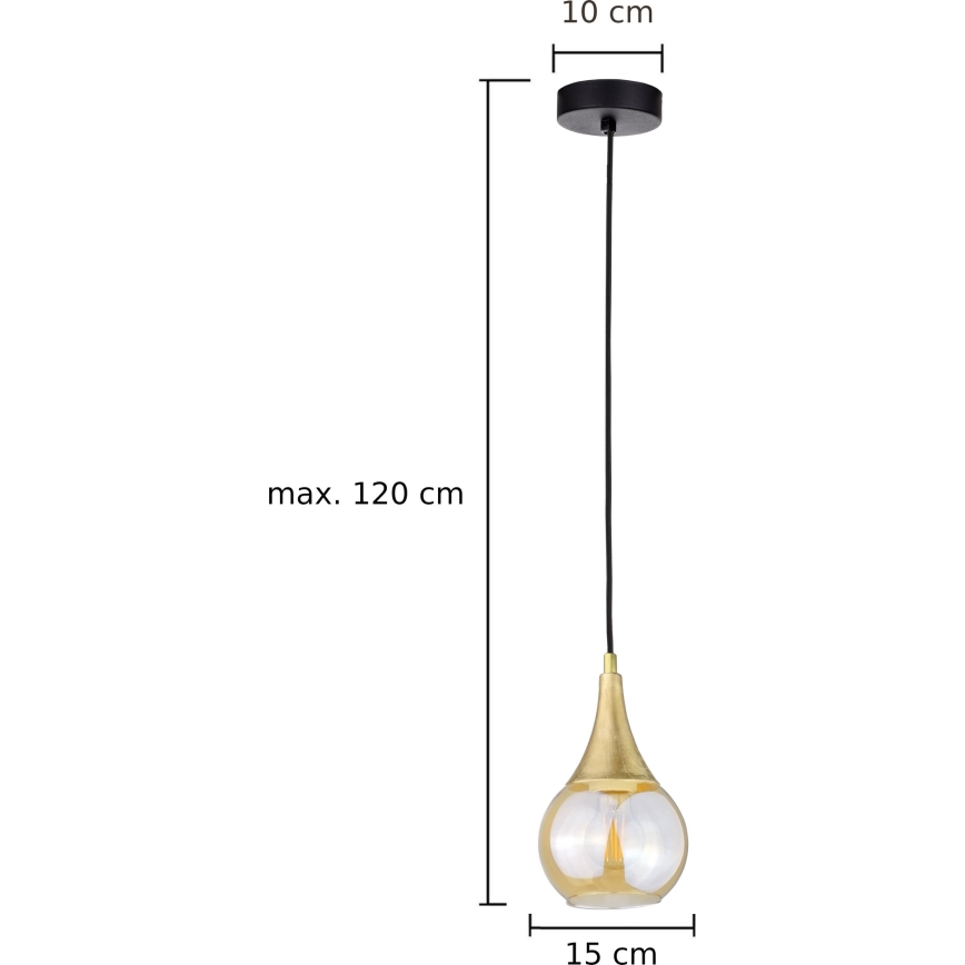 Pakabinamas sietynas LACRIMA HONEY 1xE27/60W/230V