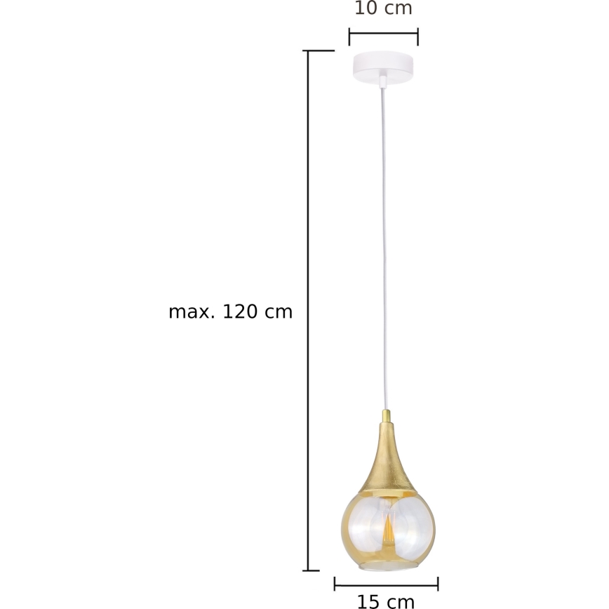 Pakabinamas sietynas LACRIMA WHITE 1xE27/60W/230V