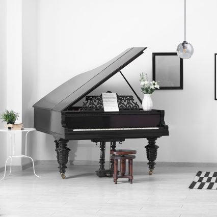 Pakabinamas sietynas LATIL 1xE27/60W/230V juoda