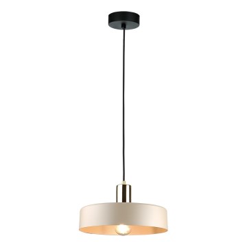 Pakabinamas sietynas LATTE 1xE27/60W/230V smėlio spalva/juoda/blizgus chromas