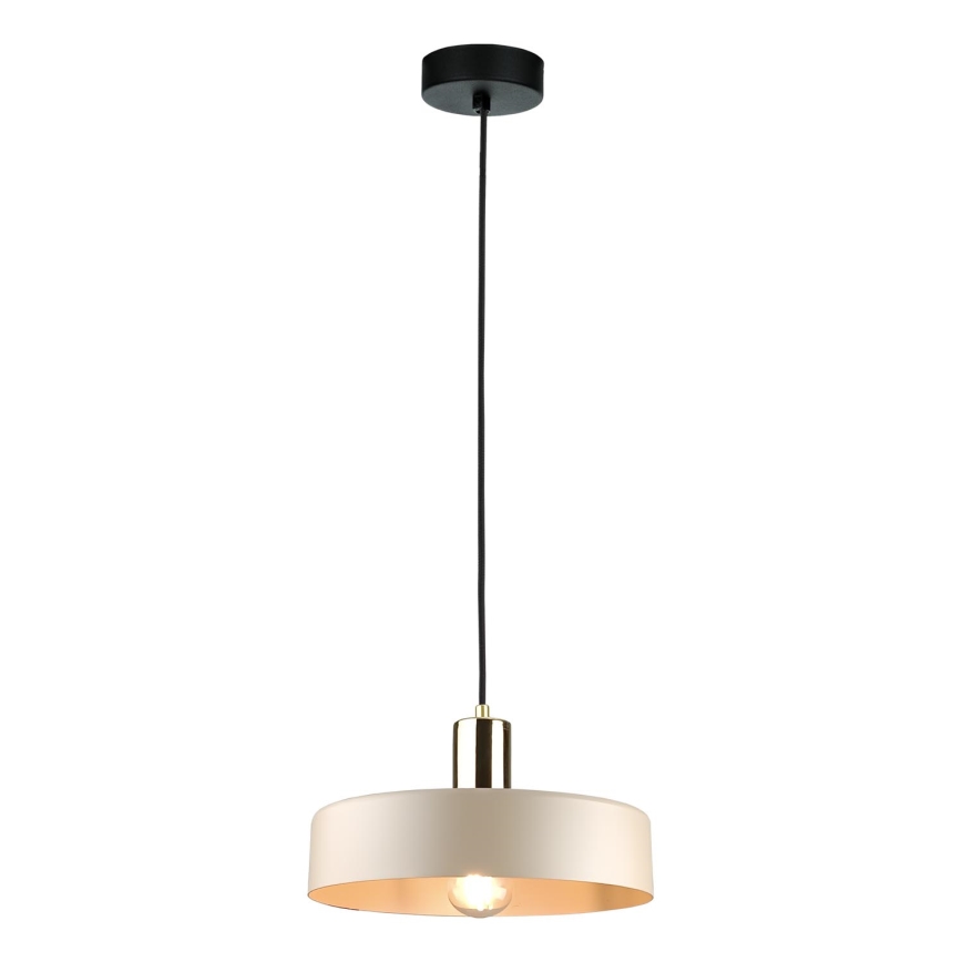 Pakabinamas sietynas LATTE 1xE27/60W/230V smėlio spalva/juoda/blizgus chromas