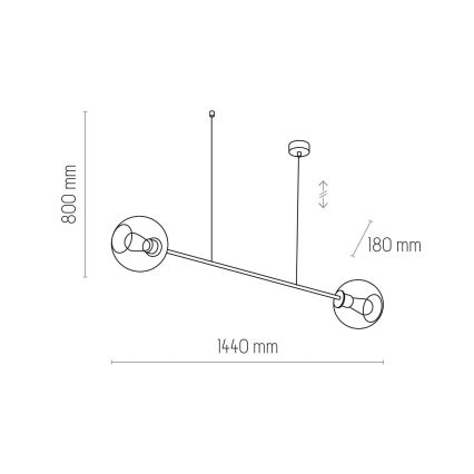 Pakabinamas sietynas LIBRA 2xE27/15W/230V
