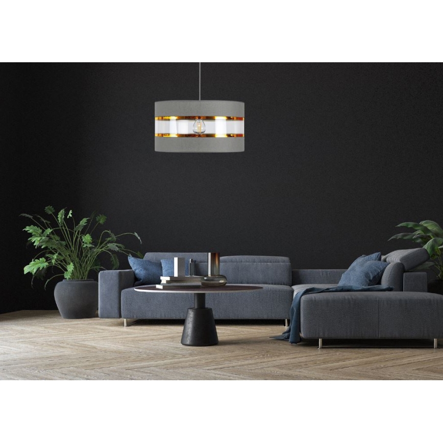 Pakabinamas sietynas LIND 1xE27/60W/230V pilka