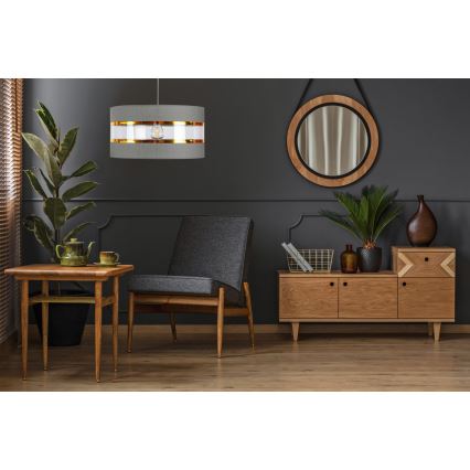 Pakabinamas sietynas LIND 1xE27/60W/230V pilka