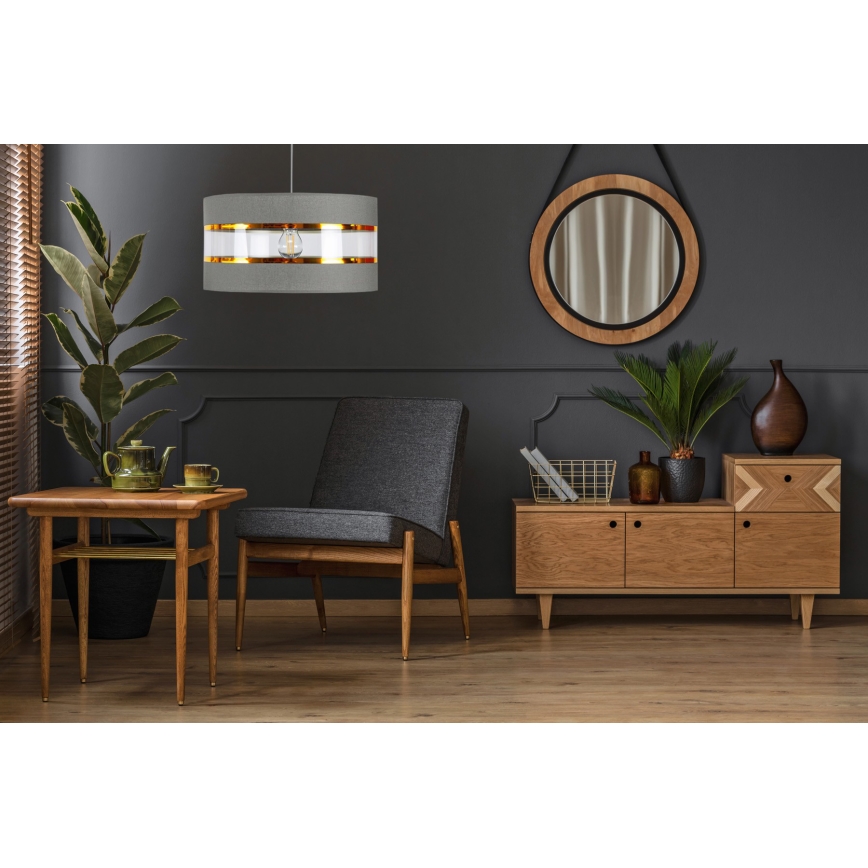 Pakabinamas sietynas LIND 1xE27/60W/230V pilka