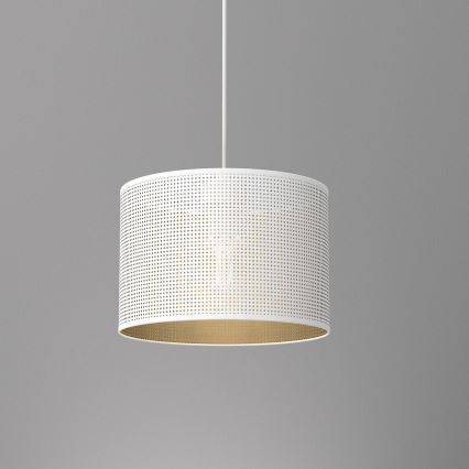 Pakabinamas sietynas LOFT SHADE 1xE27/60W/230V d. 25 cm baltas/aukso