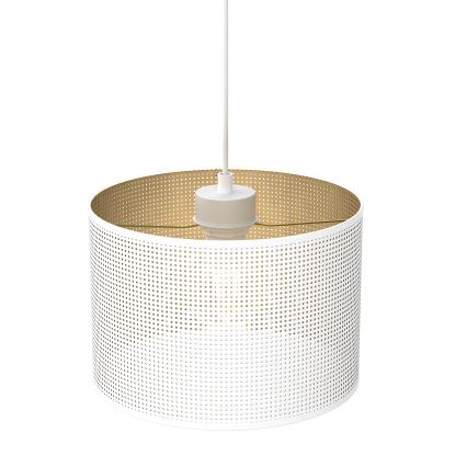 Pakabinamas sietynas LOFT SHADE 1xE27/60W/230V d. 25 cm baltas/aukso