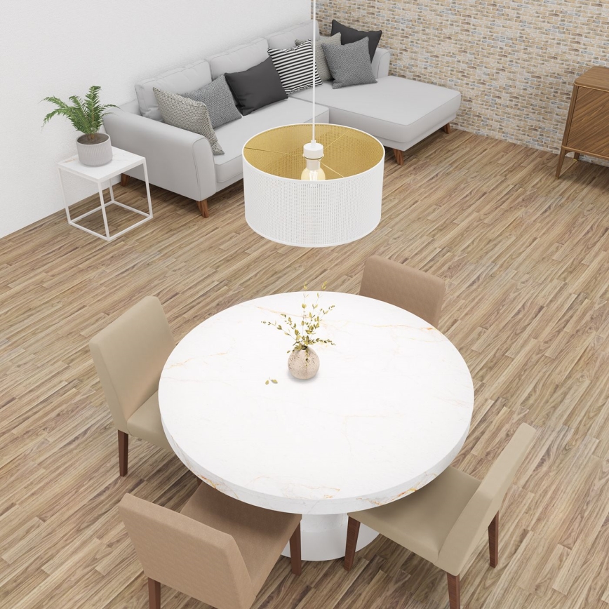 Pakabinamas sietynas LOFT SHADE 1xE27/60W/230V d. 40 cm baltas/aukso