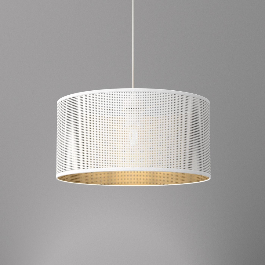 Pakabinamas sietynas LOFT SHADE 1xE27/60W/230V d. 40 cm baltas/aukso