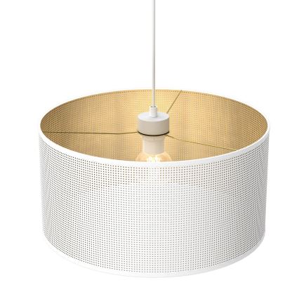 Pakabinamas sietynas LOFT SHADE 1xE27/60W/230V d. 40 cm baltas/aukso