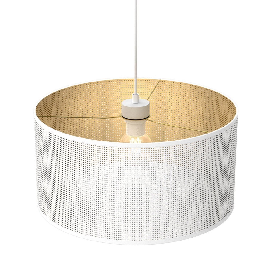 Pakabinamas sietynas LOFT SHADE 1xE27/60W/230V d. 40 cm baltas/aukso