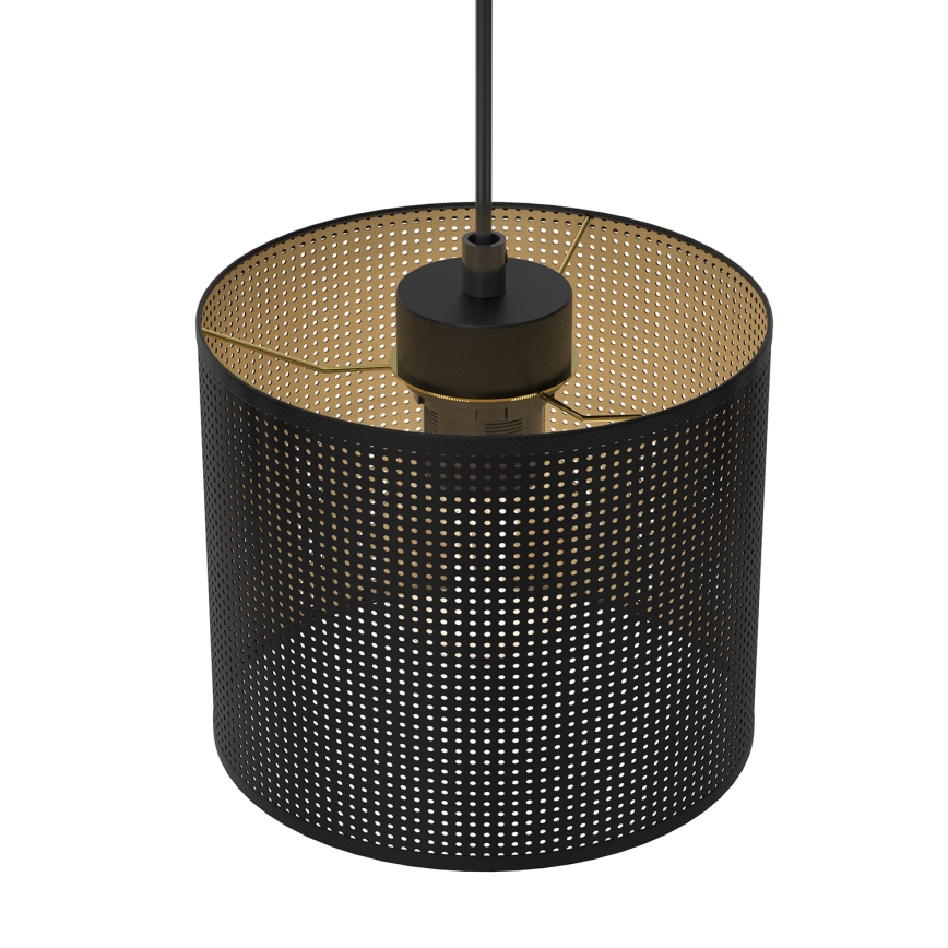 Pakabinamas sietynas LOFT SHADE 5xE27/60W/230V juodas/aukso