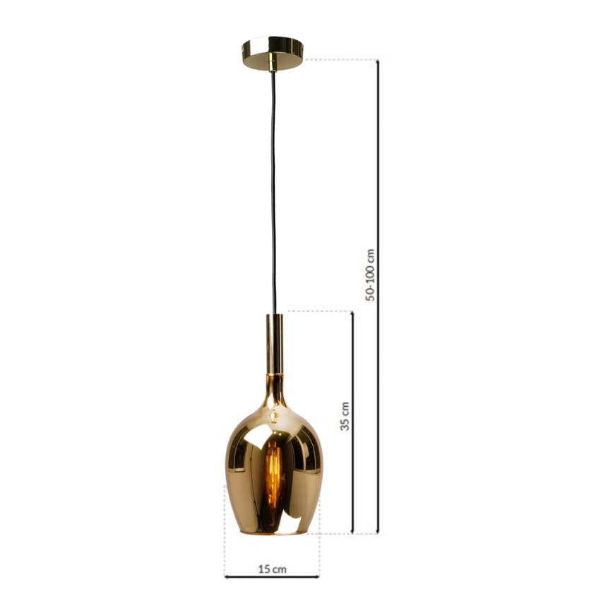 Pakabinamas sietynas LUGANO 1xE14/40W/230V aukso