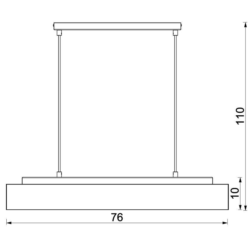 Pakabinamas sietynas MAISON 4xGU10/8W/230V ruda/ąžuolas