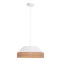 Pakabinamas sietynas MANISO 1xE27/60W/230V diametras 45 cm balta/smėlio spalva