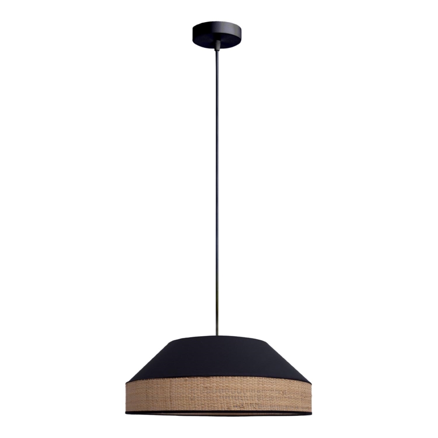 Pakabinamas sietynas MANISO 1xE27/60W/230V diametras 45 cm juoda/smėlio spalva