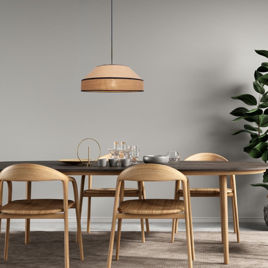 Pakabinamas sietynas MANISO 1xE27/60W/230V diametras 45 cm smėlio spalva