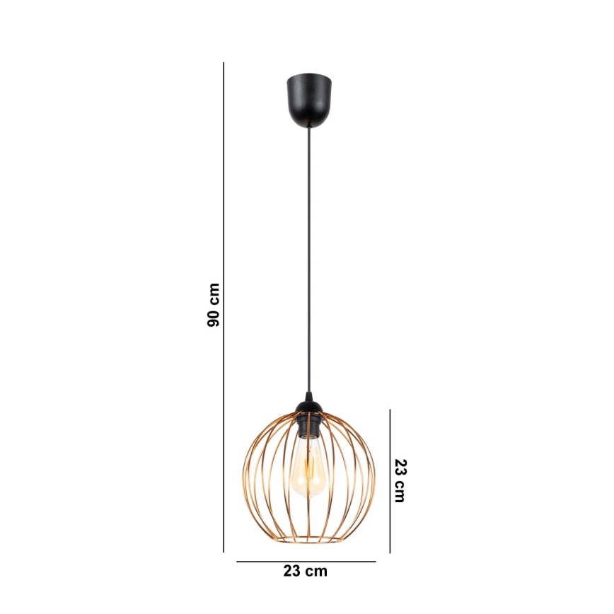 Pakabinamas sietynas MATT 1xE27/60W/230V juodas/varis