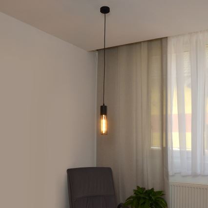 Pakabinamas sietynas MELODY 1xE27/15W/230V juoda