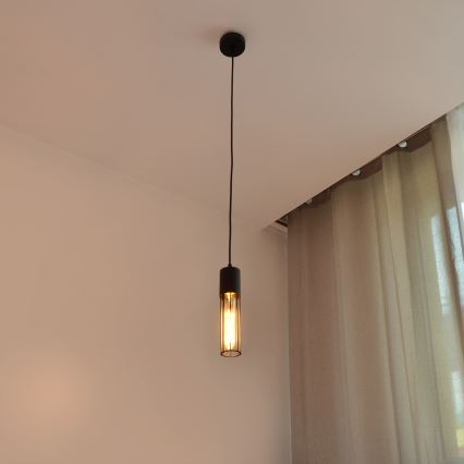 Pakabinamas sietynas MELODY 1xE27/15W/230V juoda