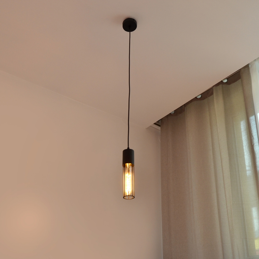 Pakabinamas sietynas MELODY 1xE27/15W/230V juoda