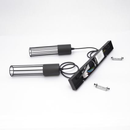 Pakabinamas sietynas MELODY 2xE27/15W/230V juoda