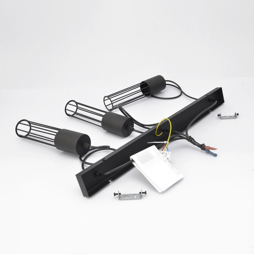 Pakabinamas sietynas MELODY 3xE27/15W/230V juoda