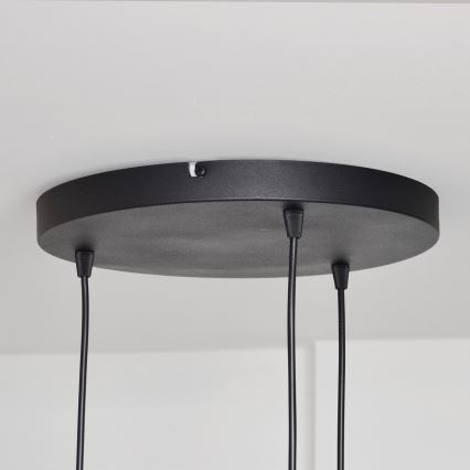 Pakabinamas sietynas MELODY 3xE27/15W/230V juoda