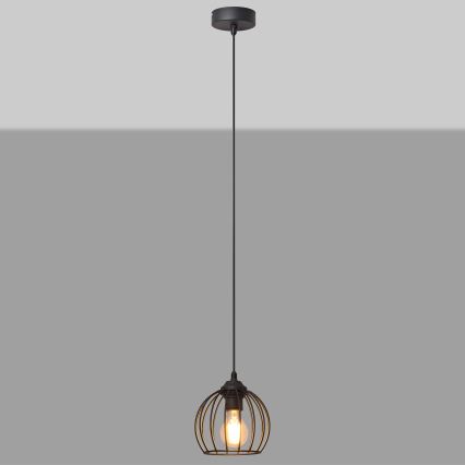 Pakabinamas sietynas MERCURE 1xE27/15W/230V skersmuo 16 cm juodas