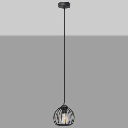 Pakabinamas sietynas MERCURE 1xE27/15W/230V skersmuo 16 cm juodas