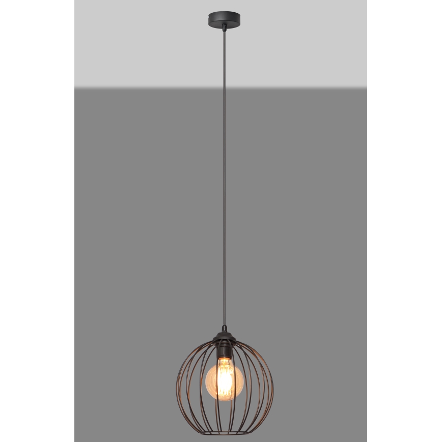 Pakabinamas sietynas MERCURE 1xE27/15W/230V skersmuo 24 cm juodas