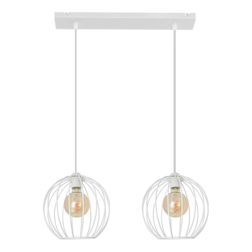 Pakabinamas sietynas MERCURE 2xE27/15W/230V baltas
