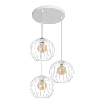 Pakabinamas sietynas MERCURE 3xE27/15W/230V baltas