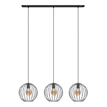 Pakabinamas sietynas MERCURE 3xE27/15W/230V juodas