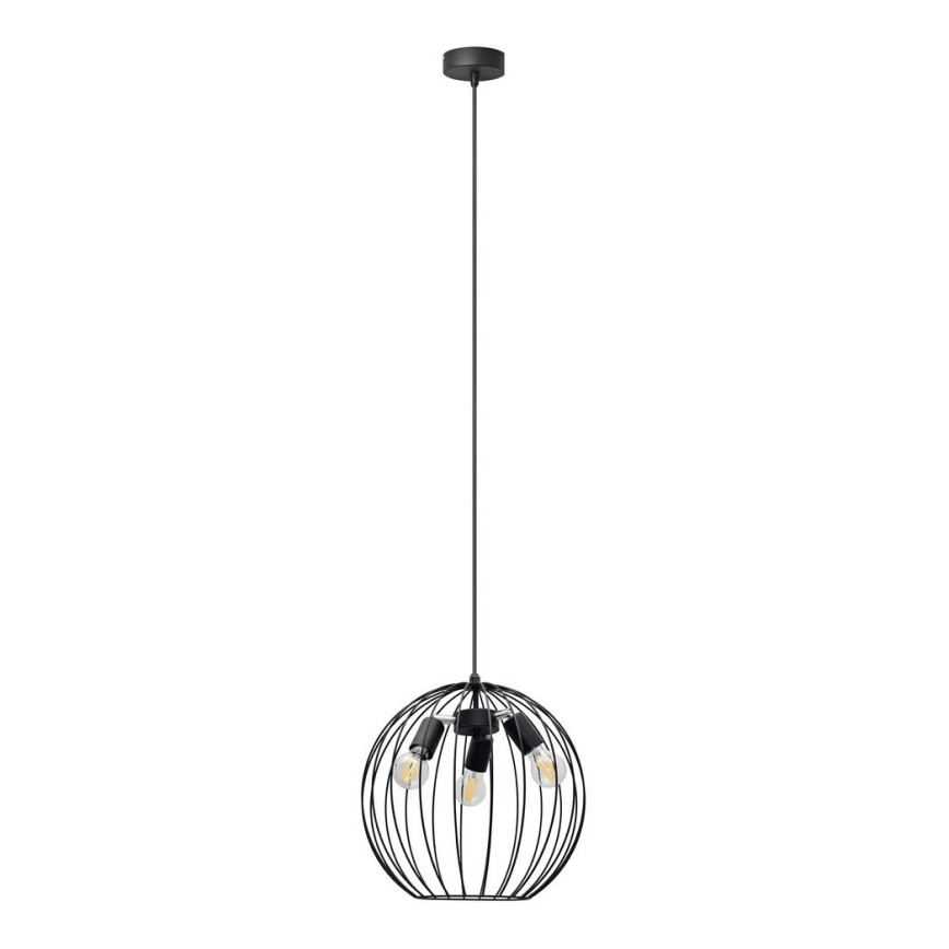 Pakabinamas sietynas MERCURE 3xE27/15W/230V skersmuo 40 cm juodas