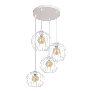 Pakabinamas sietynas MERCURE 4xE27/15W/230V baltas