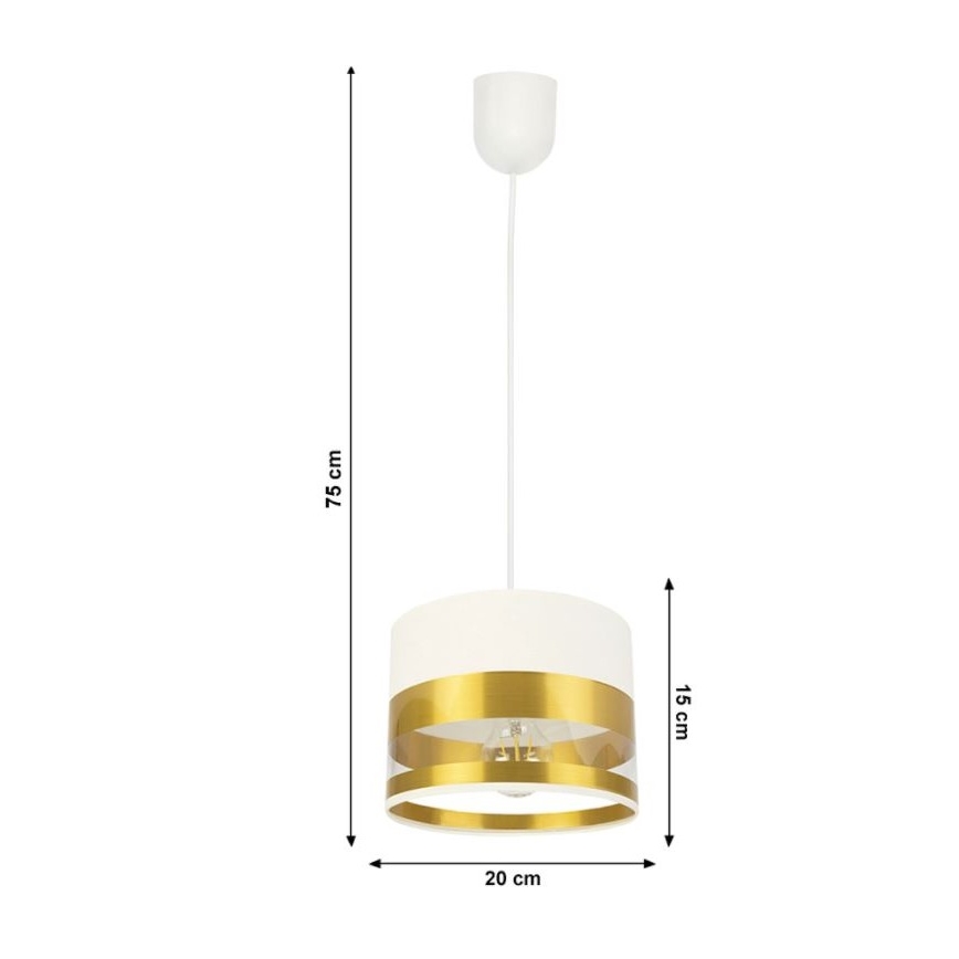 Pakabinamas sietynas MILO 1xE27/60W/230V auksinė spalva