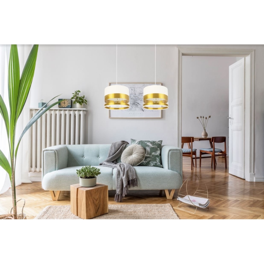Pakabinamas sietynas MILO 2xE27/60W/230V aukso spalvos