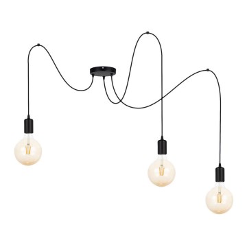 Pakabinamas sietynas MIROS 3xE27/60W/230V juodas