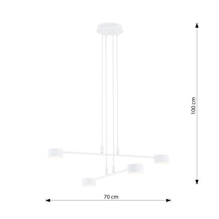 Pakabinamas sietynas MODUS 4xGX53/10W/230V balta