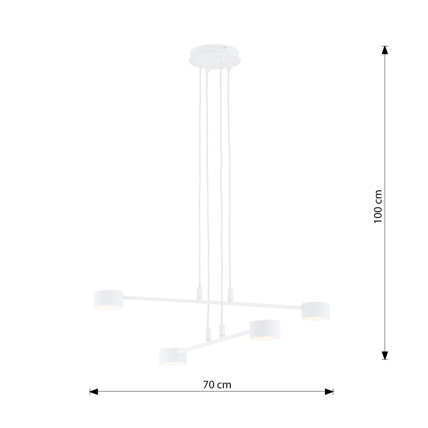 Pakabinamas sietynas MODUS 4xGX53/10W/230V balta