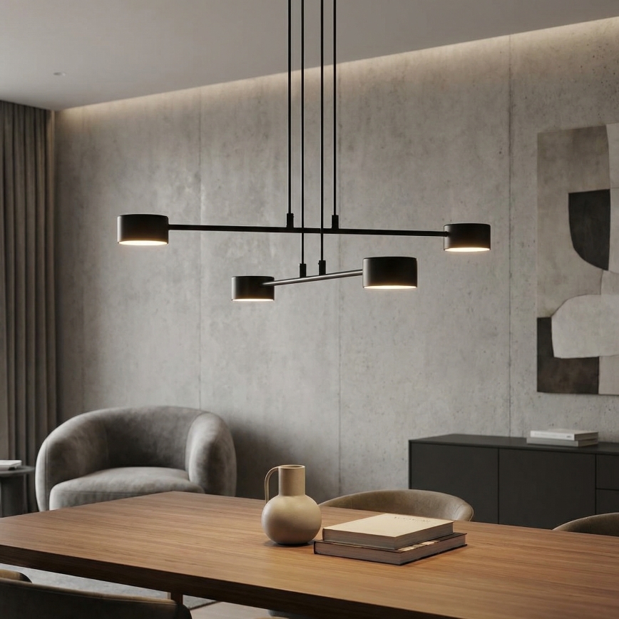 Pakabinamas sietynas MODUS 4xGX53/12W/230V juoda