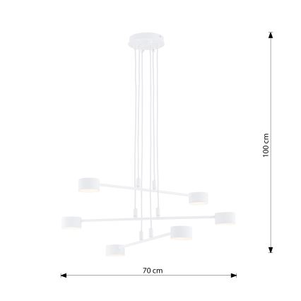 Pakabinamas sietynas MODUS 6xGX53/10W/230V balta