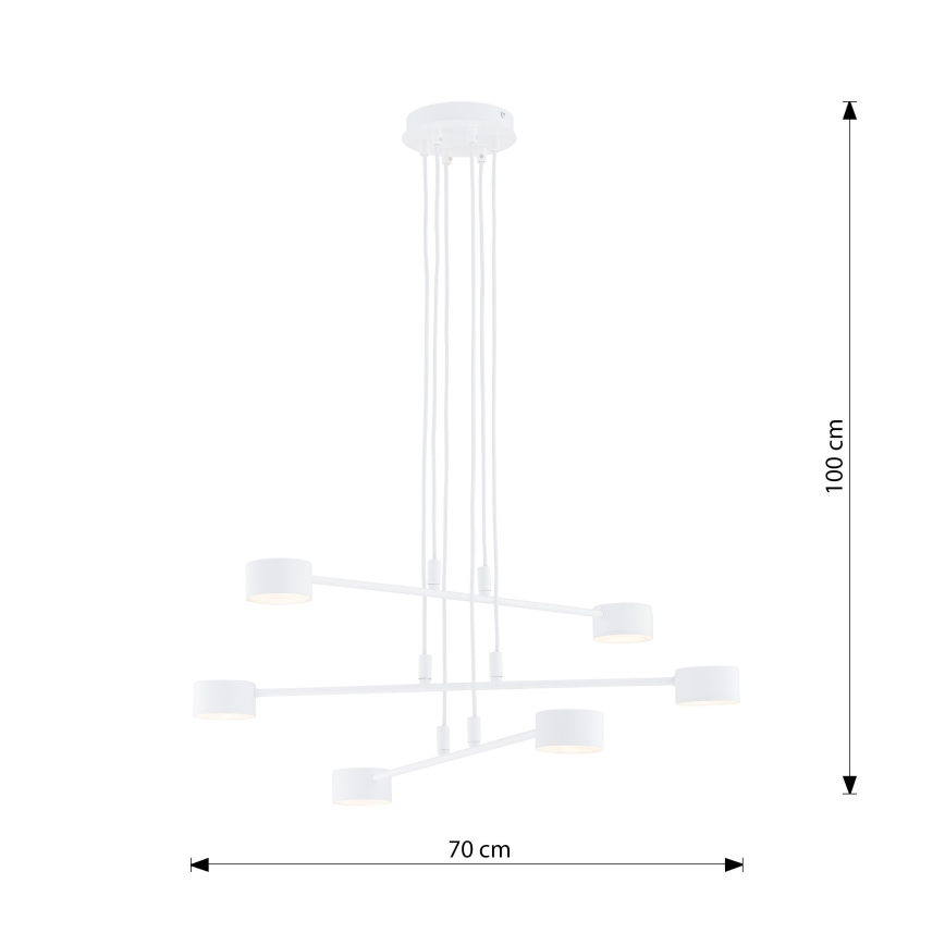 Pakabinamas sietynas MODUS 6xGX53/10W/230V balta