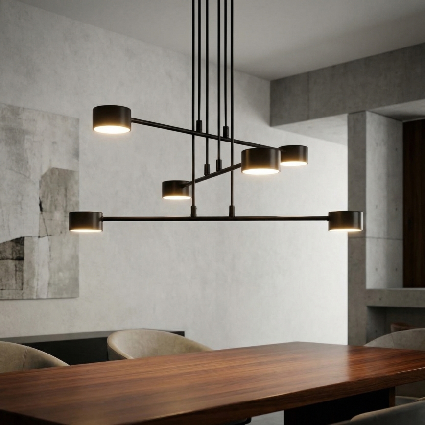 Pakabinamas sietynas MODUS 6xGX53/10W/230V juoda